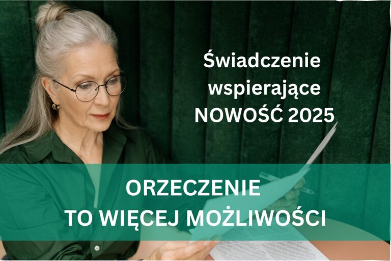 Świadczenie wspierające – NOWOŚĆ 2025